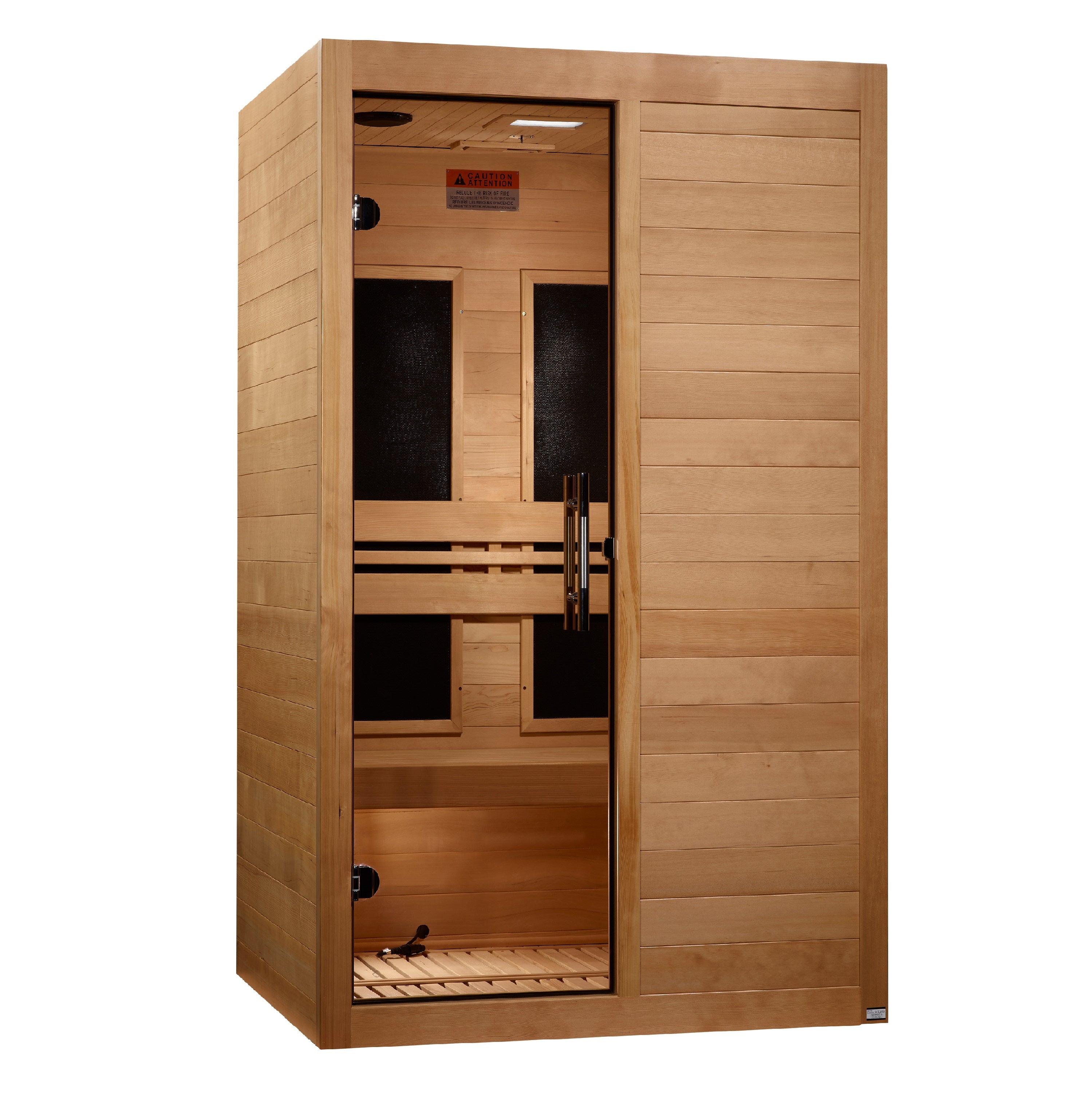 Maxxus S-Line Yoga 2–Person Low-EMF (5–10 mG) FAR Infrared Sauna (Canadian Hemlock) — with Chromotherapy & Bluetooth Audio