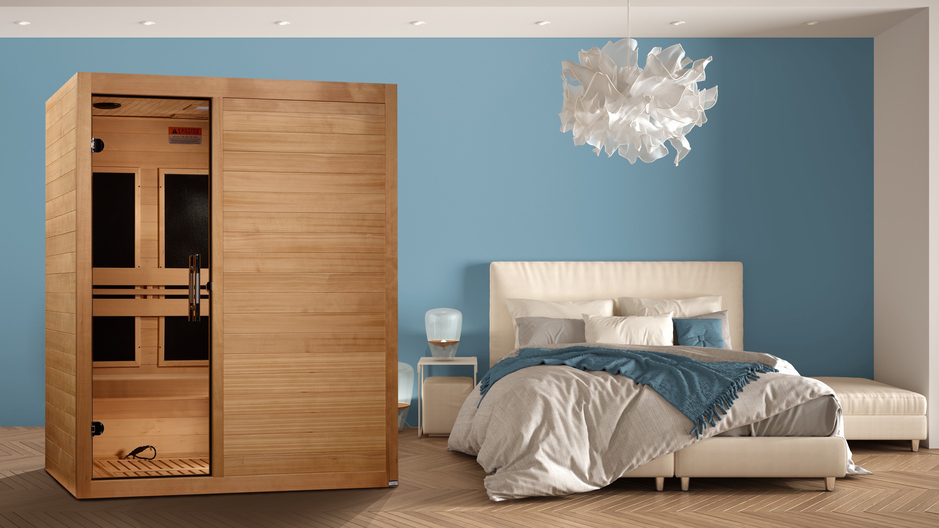 Maxxus S-Line Yoga 3-Person Low-EMF (5–10 mG) FAR Infrared Sauna (Canadian Hemlock)