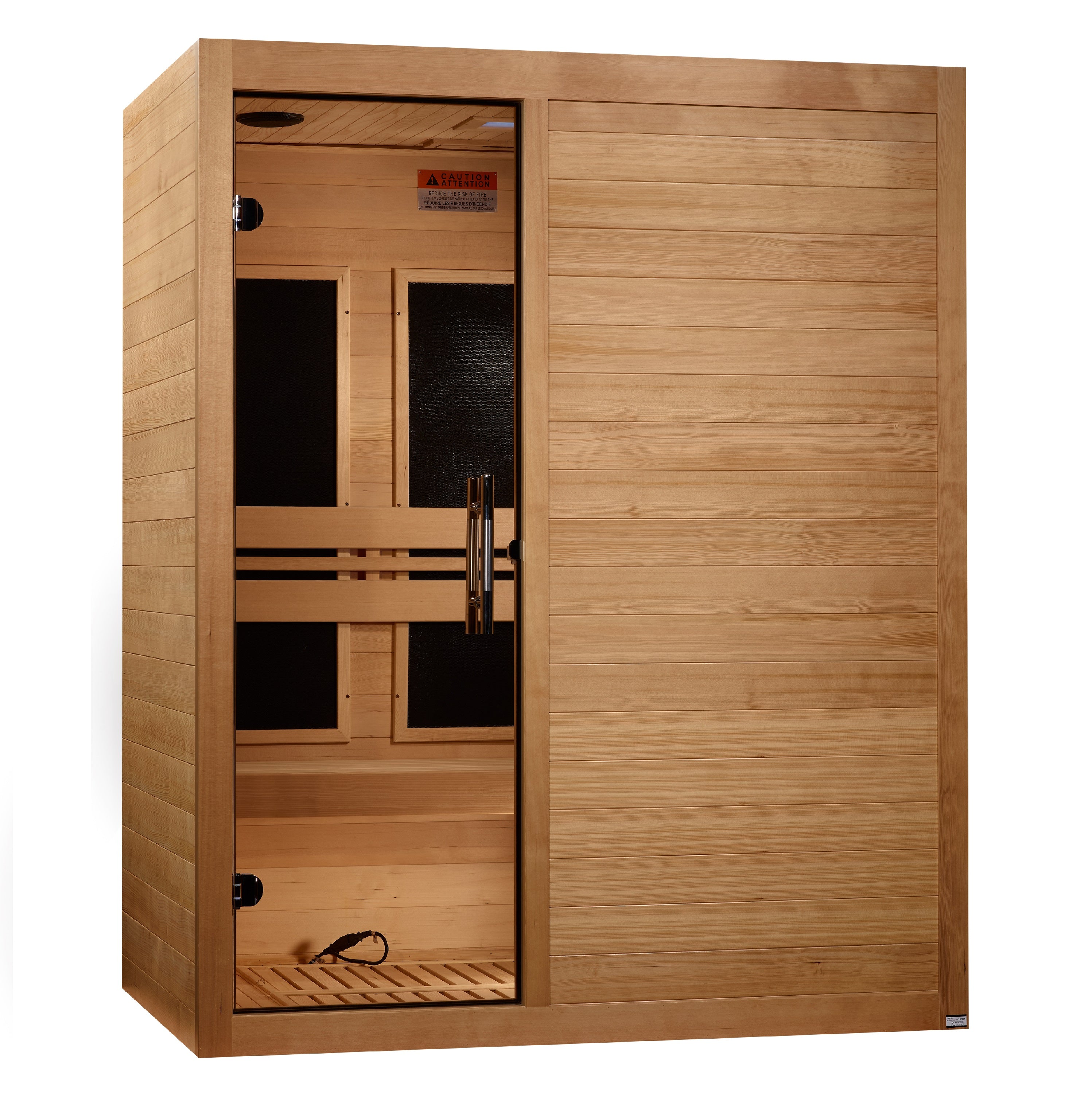 Maxxus S-Line Yoga 3-Person Low-EMF (5–10 mG) FAR Infrared Sauna (Canadian Hemlock)