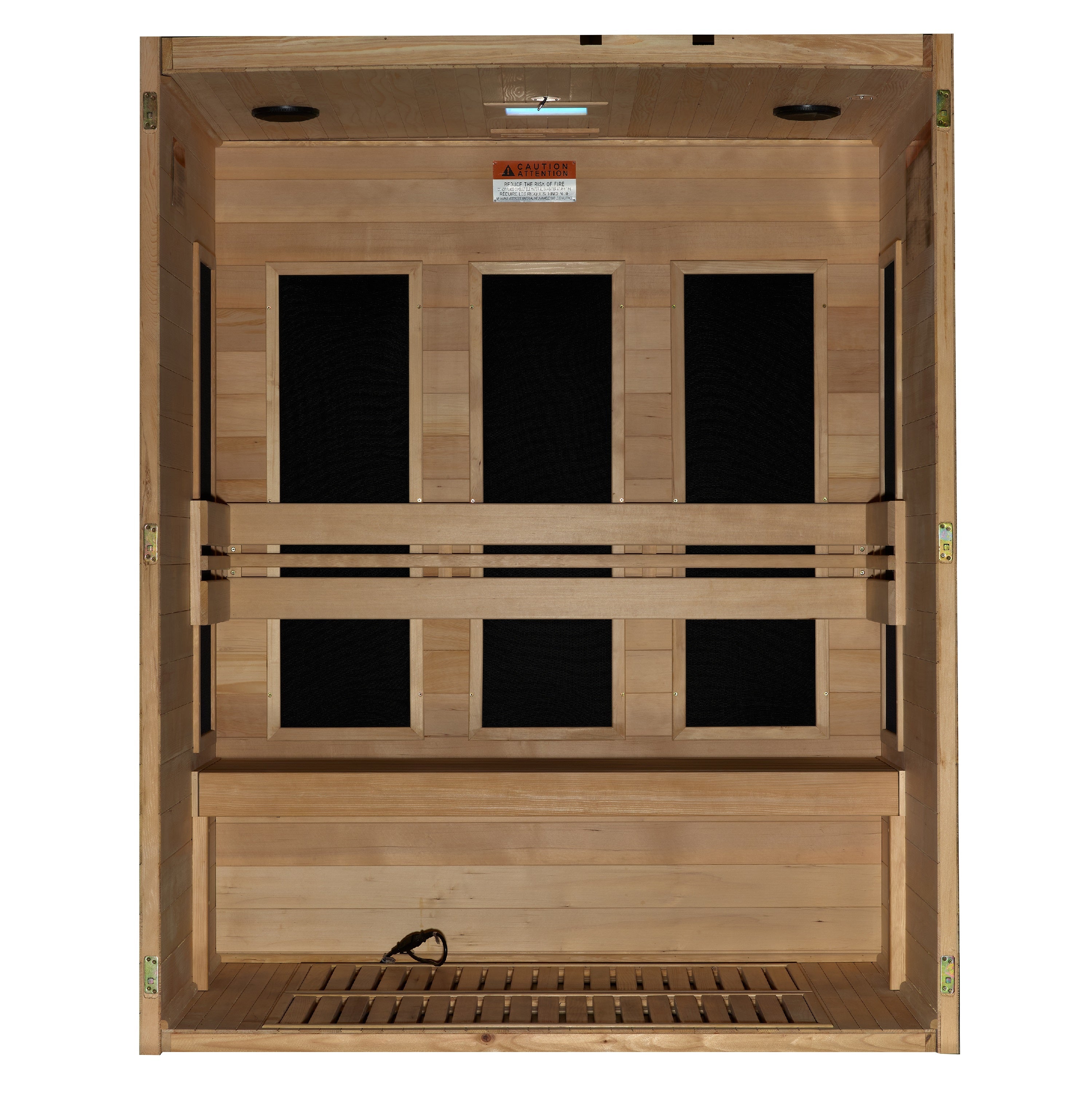 Maxxus S-Line Yoga 3-Person Low-EMF (5–10 mG) FAR Infrared Sauna (Canadian Hemlock)